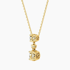 Élarienne Graduated Round Three-Stone Moissanite Drop Necklace