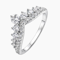 Queen Crown Moissanite Ring