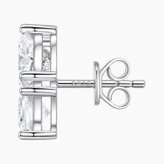 Geometric-shaped Moissanite Stud Earrings