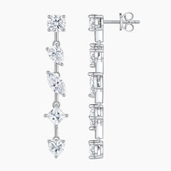Unique Chain Moissanite Earrings