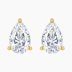Pear Cut Moissanite Stud Earrings