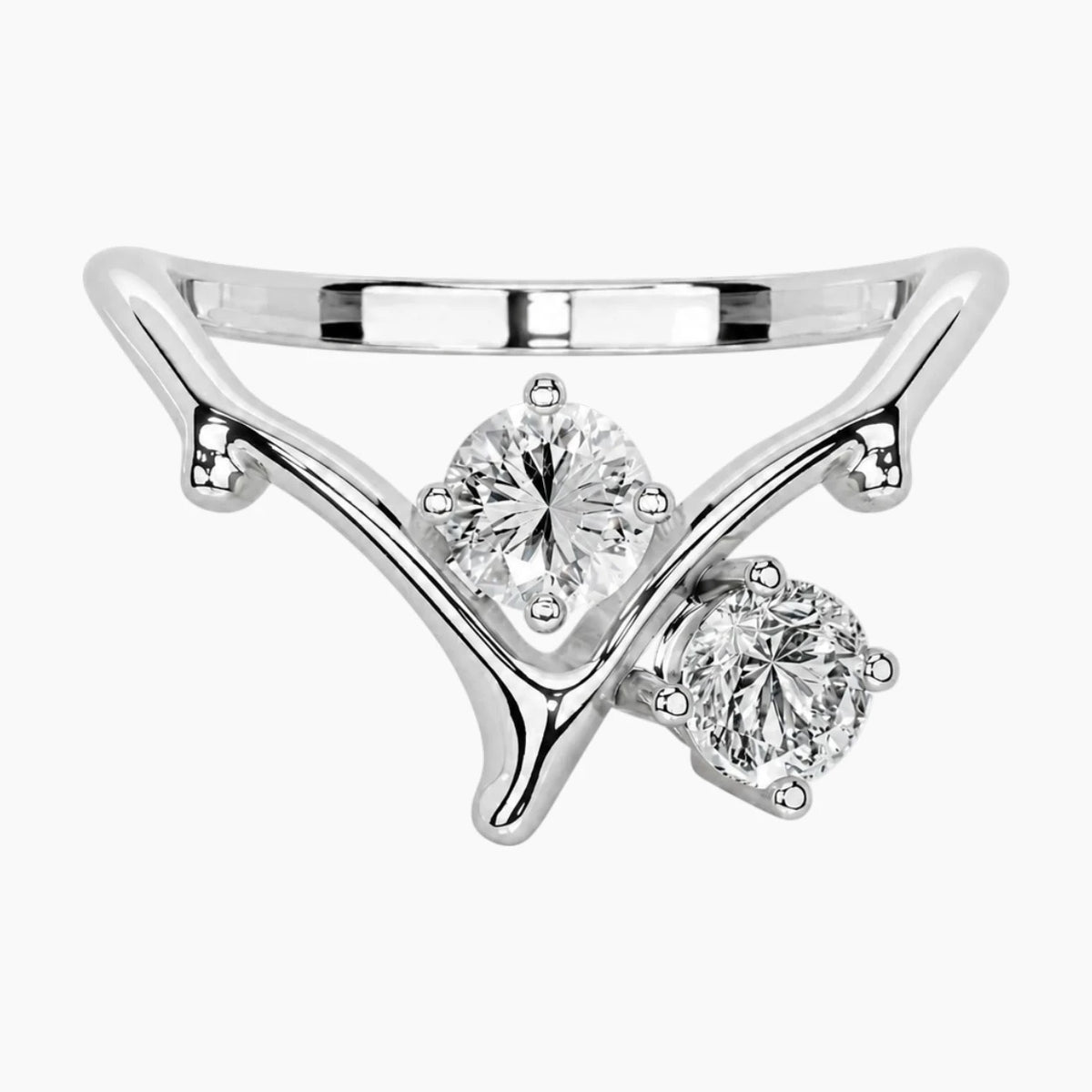 The Toi et Moi Branch 1ct TW Moissanite Two-Stone Ring