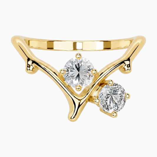 The Toi et Moi Branch 1ct TW Moissanite Two-Stone Ring