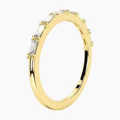 Petit Éclat 0.3ct Emerald Cut Moissanite Half Eternity Ring