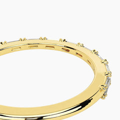Petit Éclat 0.3ct Emerald Cut Moissanite Half Eternity Ring