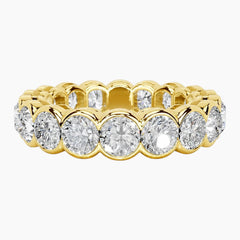 Luminous 3.5mm Moissanite Scalloped Eternity Band