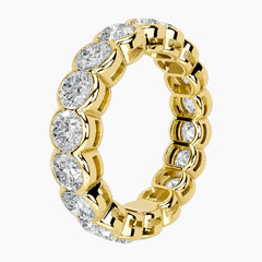Luminous 3.5mm Moissanite Scalloped Eternity Band