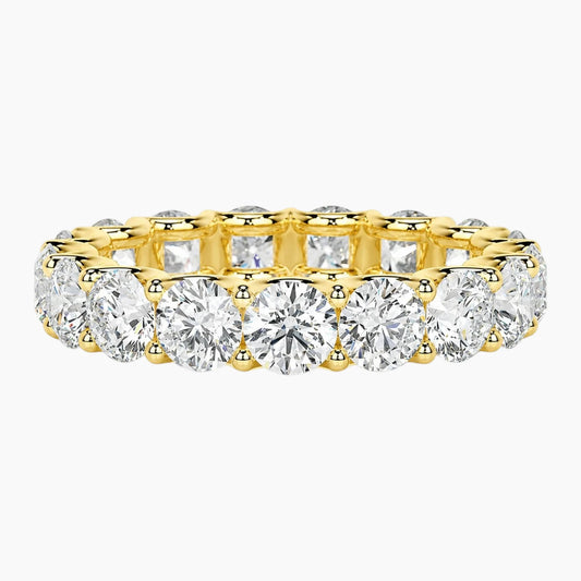 Eternal Radiance 4mm Round Cut Moissanite Eternity Band