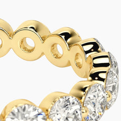 3.5mm Moissanite Eternity Ring 0.2ct Round Cut Stackable Band