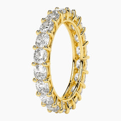 Luxe 3x5mm Emerald Cut Moissanite Statement Eternity Ring