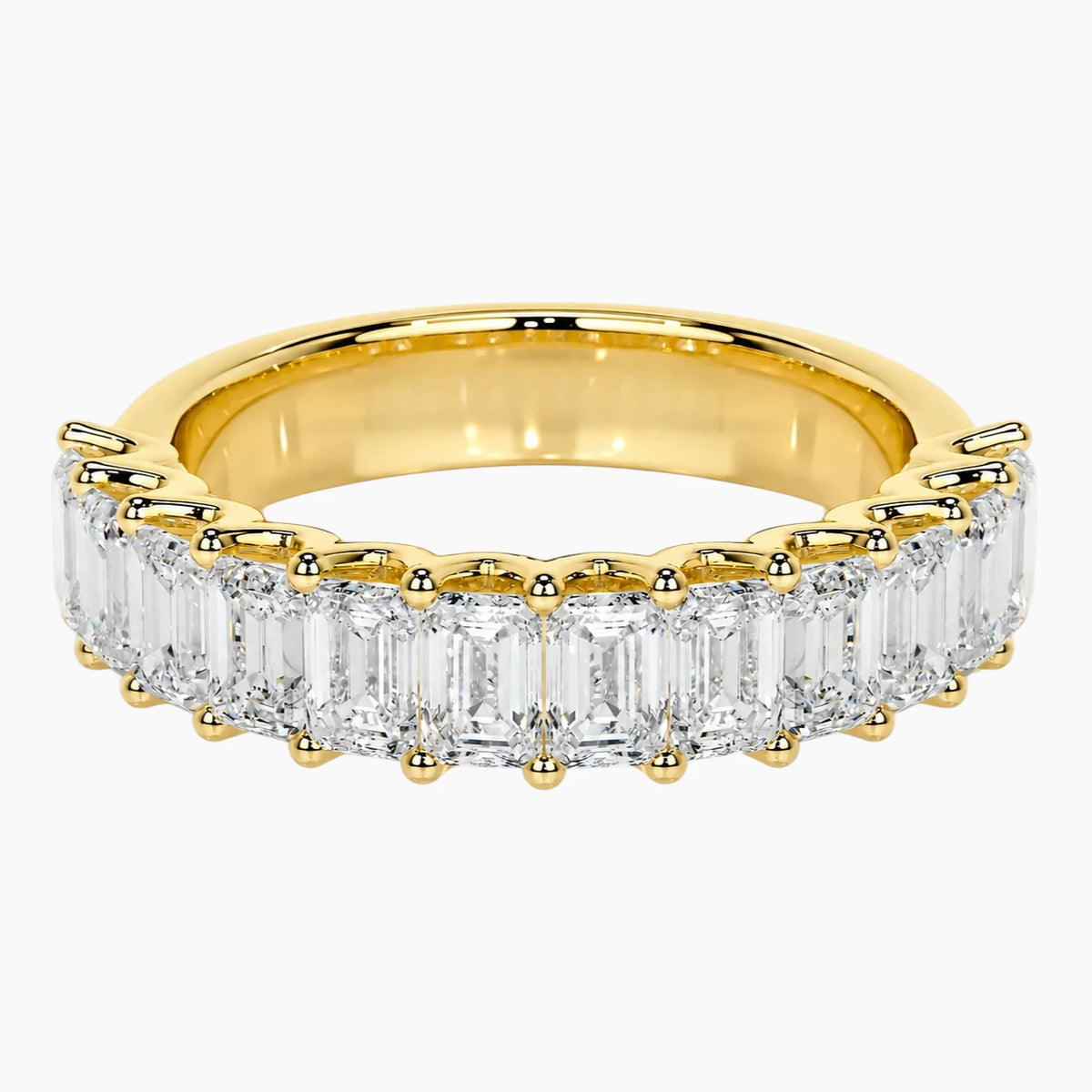 Chic 3x5mm Emerald Cut Moissanite Stacking Ring