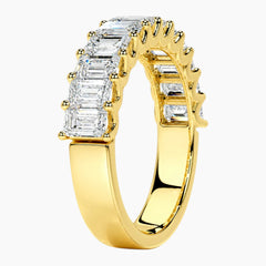 Chic 3x5mm Emerald Cut Moissanite Stacking Ring