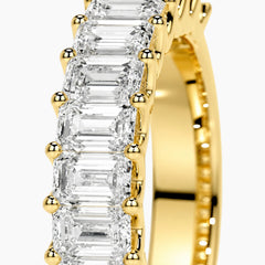 Chic 3x5mm Emerald Cut Moissanite Stacking Ring