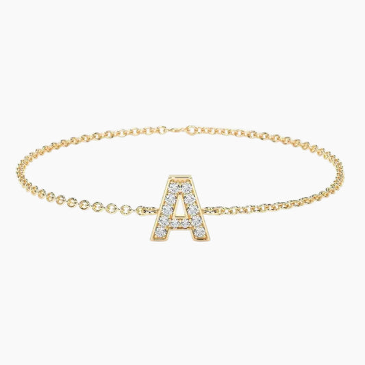 Bridget Letter Moissanite Bracelet