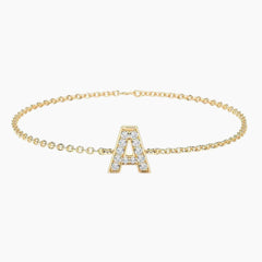 Bridget Letter Moissanite Bracelet