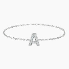 Bridget Letter Moissanite Bracelet