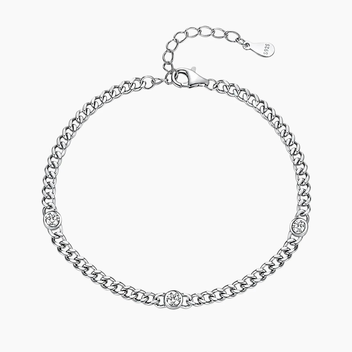 Aura Moissanite Link Bracelet