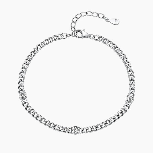 Aura Moissanite Link Bracelet