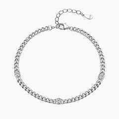 Aura Moissanite Link Bracelet