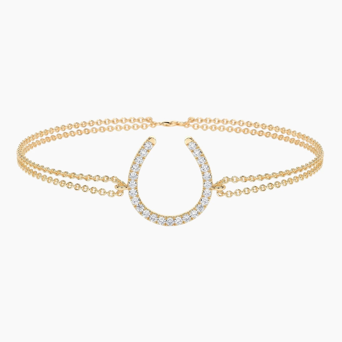 Horseshoe-shaped Moissanite Bracelet