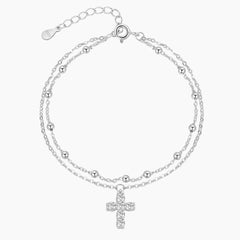 Cross Stack Moissanite Bracelet