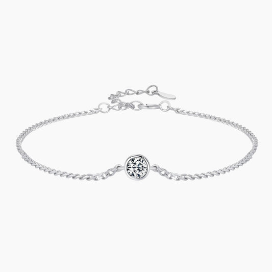 Elegant Round Moissanite Bracelet