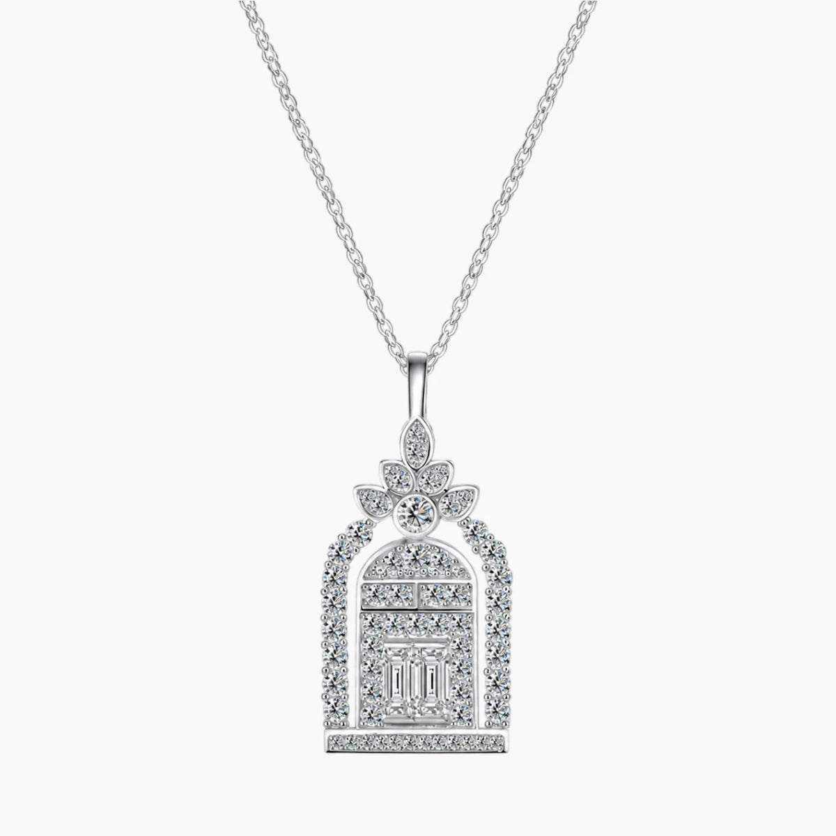 Door of Happiness Moissanite Necklace