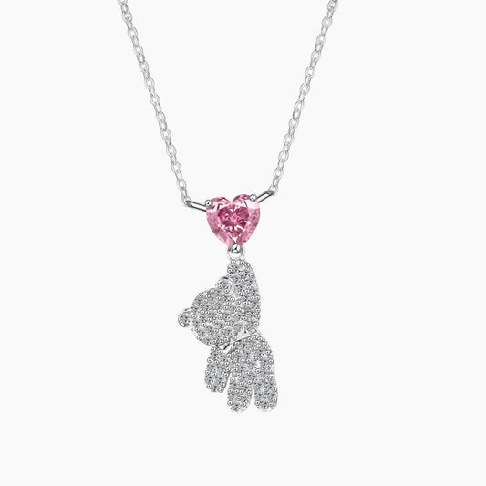 Brilliant Heart & Bear Necklace