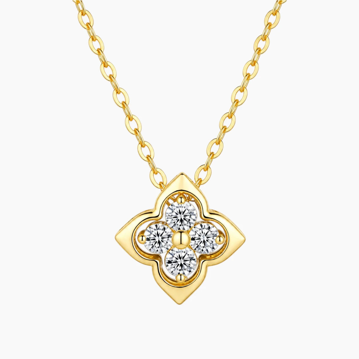 Four-leaf Clover Moissanite Necklace