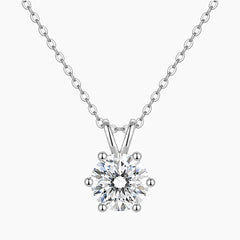 Six-prong Moissanite Necklace