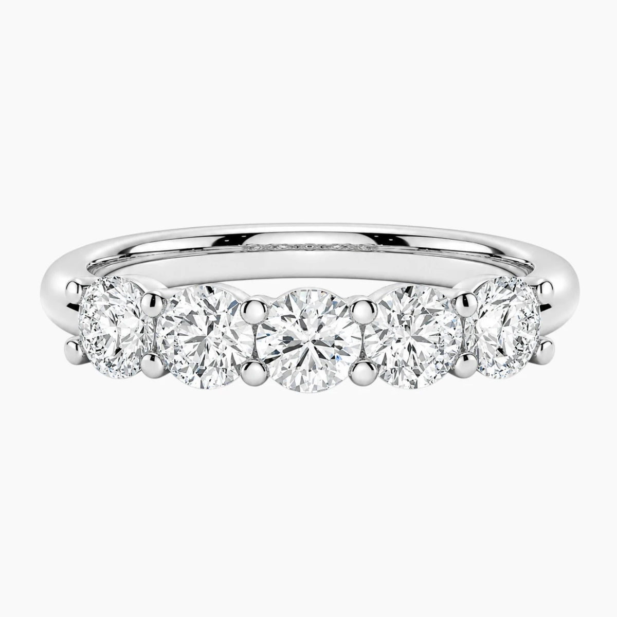 Amara Five-Stone  Round Moissanite Ring