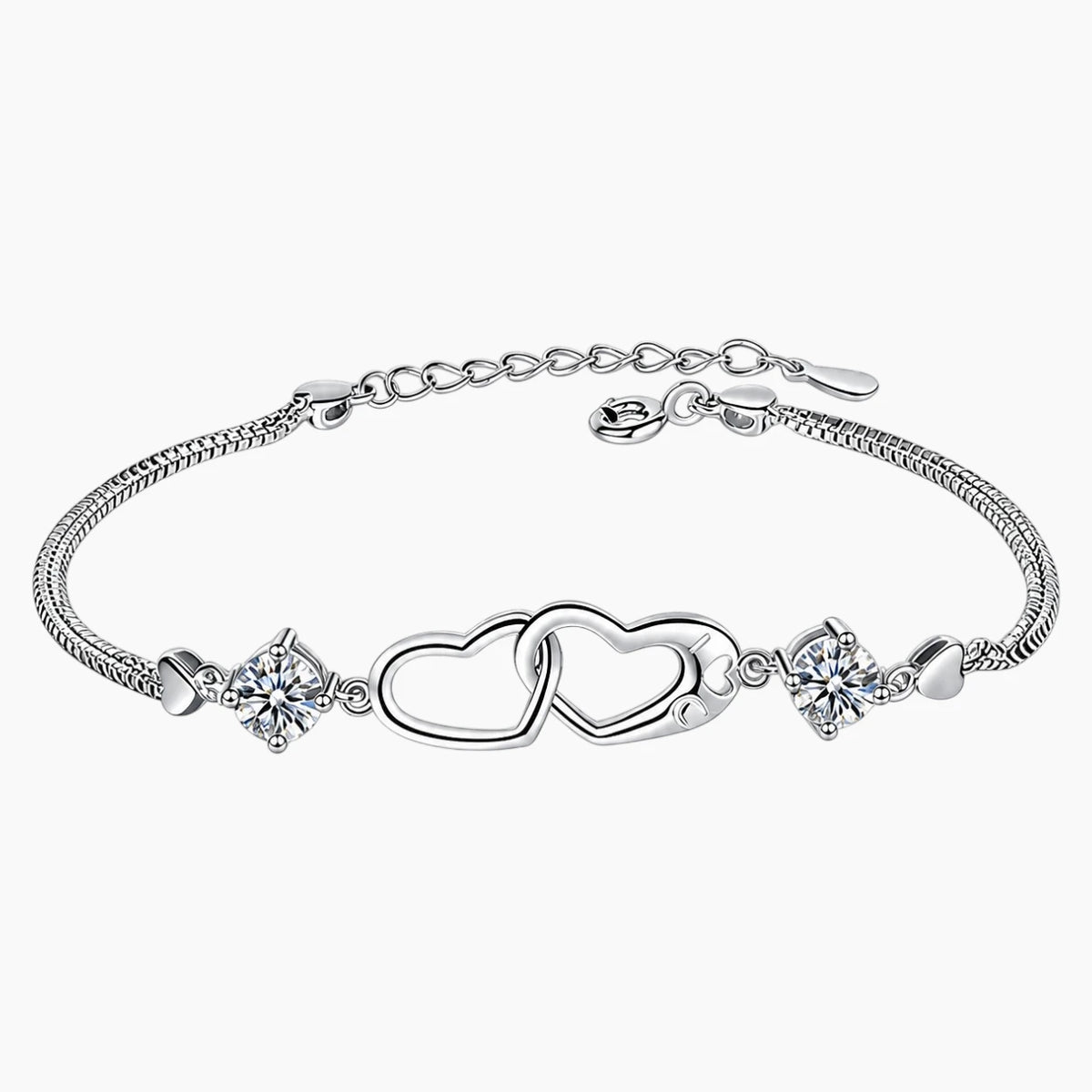 Heart-shaped Ring Moissanite Bracelet