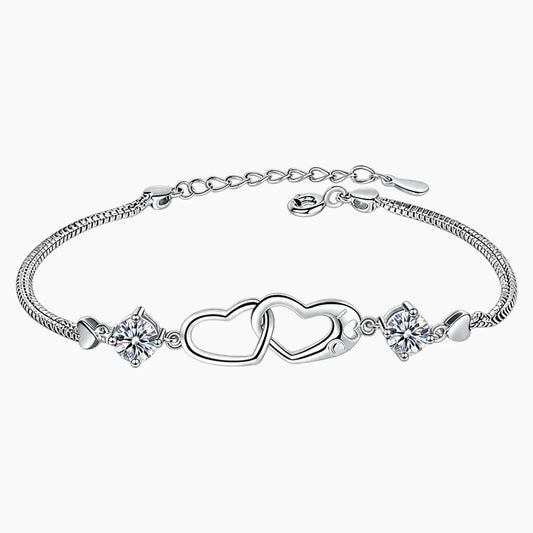 Heart-shaped Ring Moissanite Bracelet