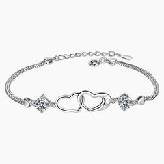 Heart-shaped Ring Moissanite Bracelet