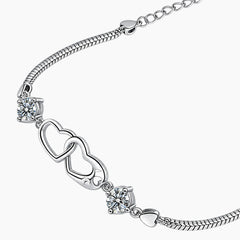 Heart-shaped Ring Moissanite Bracelet