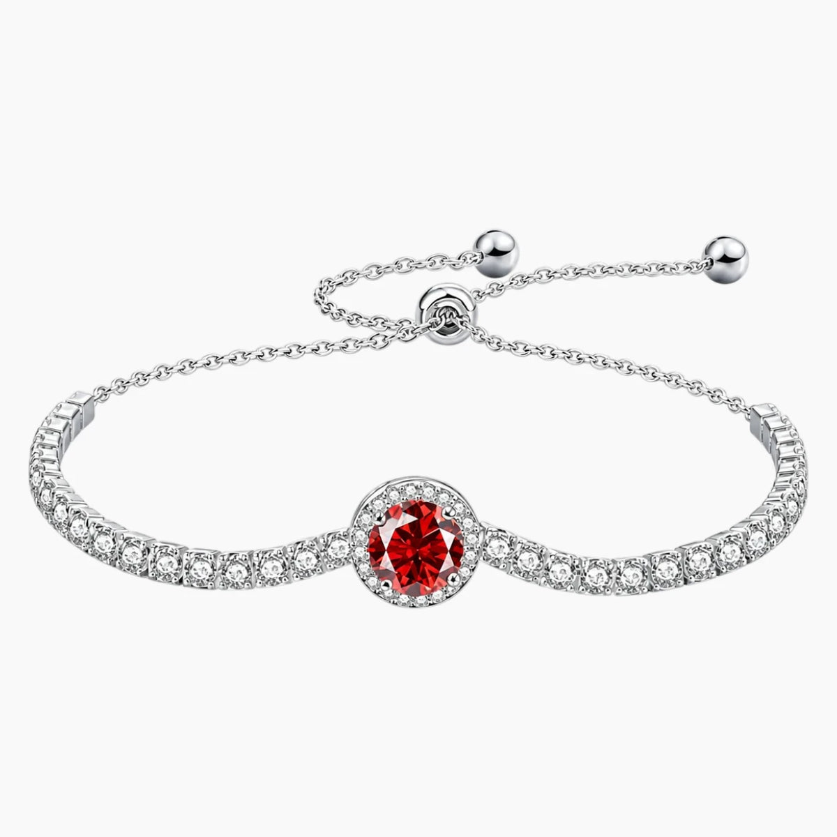 Red Gypsophila Moissanite Bracelet