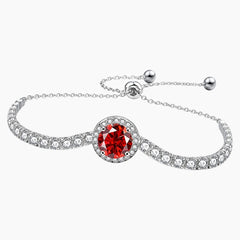 Red Gypsophila Moissanite Bracelet