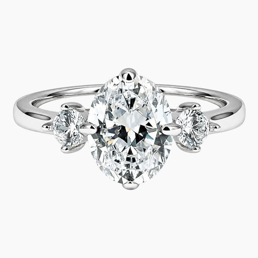 Adjustable Oval Cut Moissanite Ring