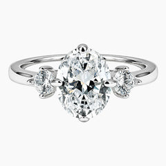 Adjustable Oval Cut Moissanite Ring
