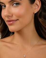 Round Moissanite Stud Earrings