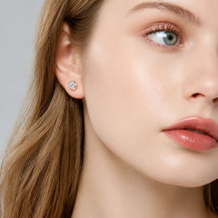 UFO Shape Moissanite Stud Earrings