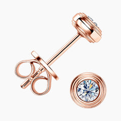 UFO Shape Moissanite Stud Earrings