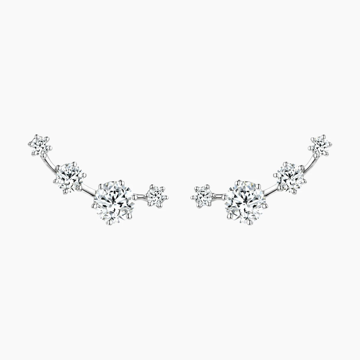 Gypsophila Moissanite Stud Earrings