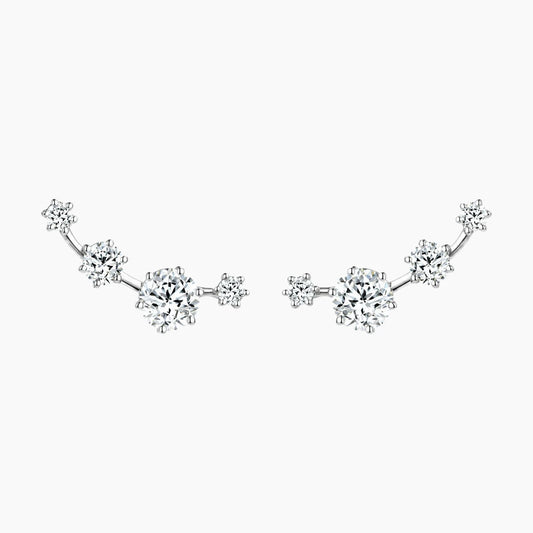 Gypsophila Moissanite Stud Earrings