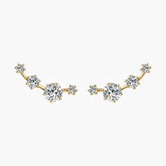 Gypsophila Moissanite Stud Earrings