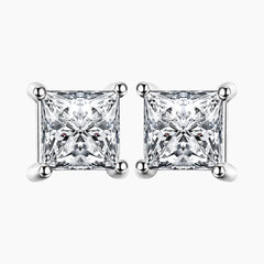 Princess Cut Moissanite Stud Earrings