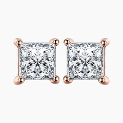 Princess Cut Moissanite Stud Earrings