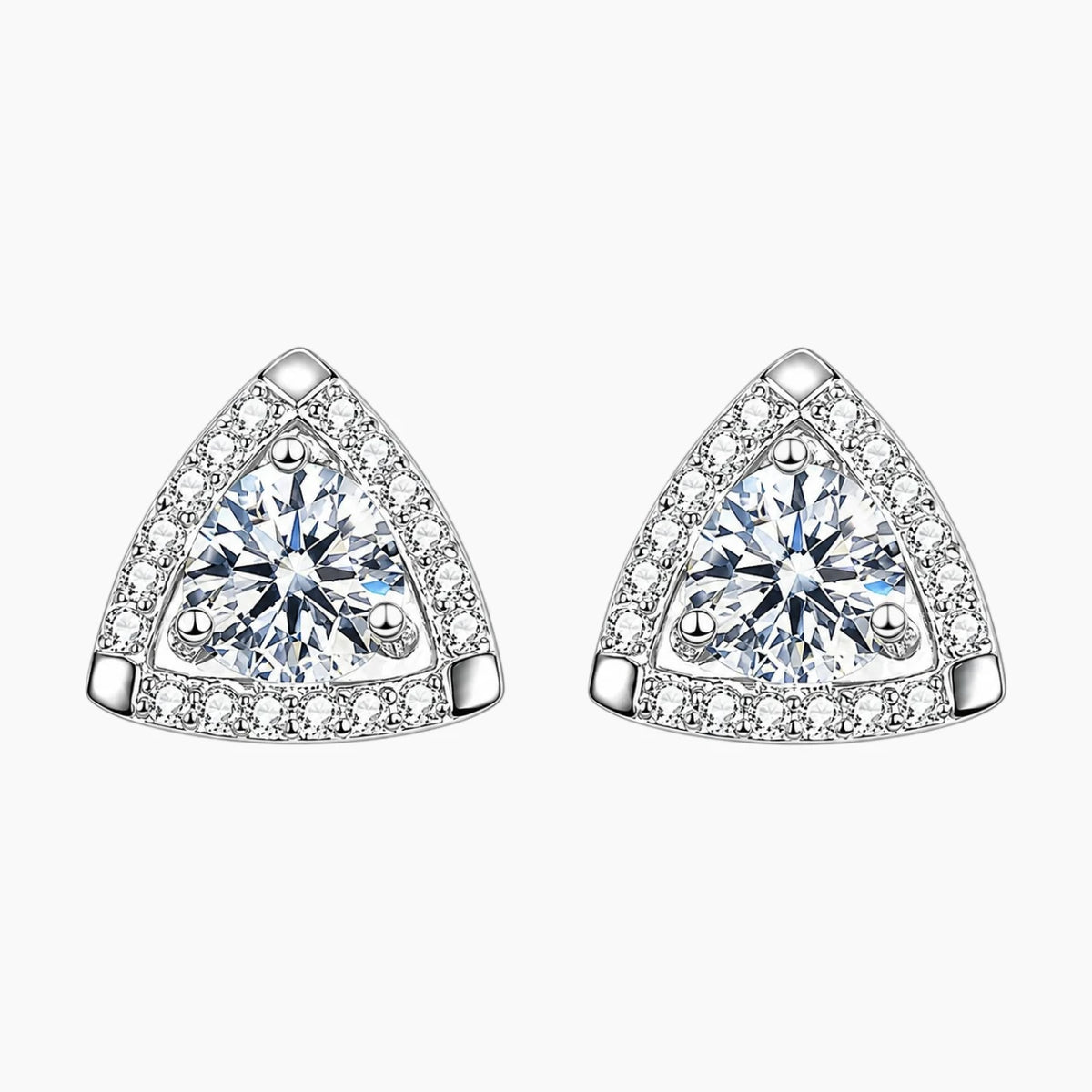Triangle Moissanite Stud Earrings