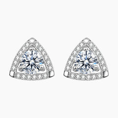 Triangle Moissanite Stud Earrings