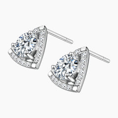Triangle Moissanite Stud Earrings